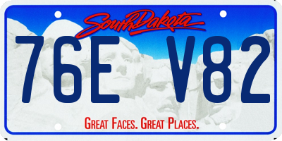 SD license plate 76EV82