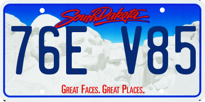 SD license plate 76EV85