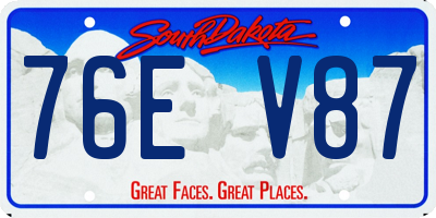 SD license plate 76EV87