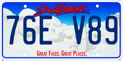 SD license plate 76EV89