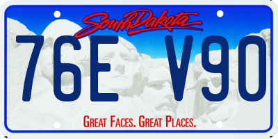 SD license plate 76EV90