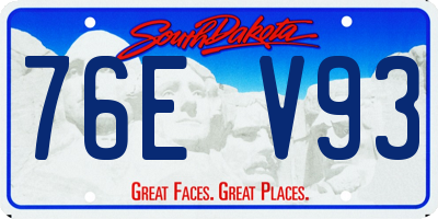 SD license plate 76EV93