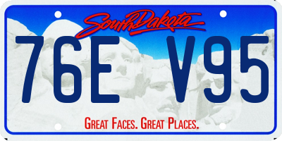 SD license plate 76EV95