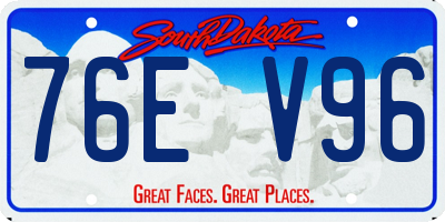 SD license plate 76EV96