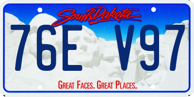 SD license plate 76EV97