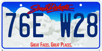 SD license plate 76EW28