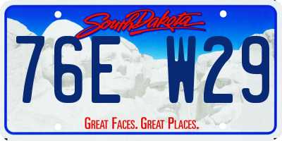 SD license plate 76EW29