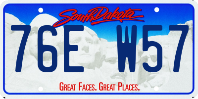 SD license plate 76EW57
