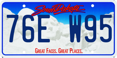 SD license plate 76EW95