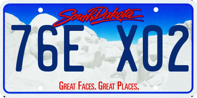 SD license plate 76EX02