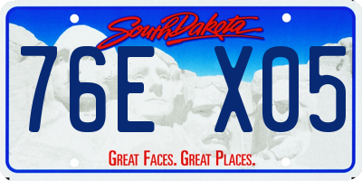 SD license plate 76EX05