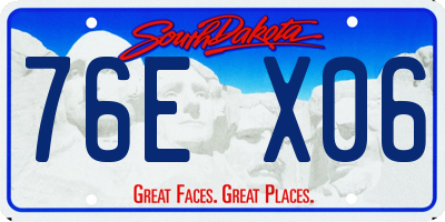 SD license plate 76EX06