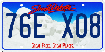 SD license plate 76EX08