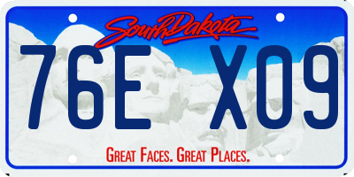 SD license plate 76EX09