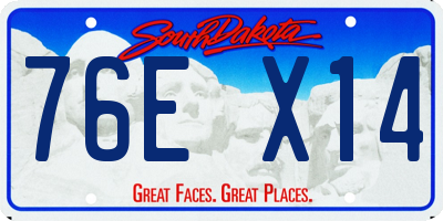SD license plate 76EX14