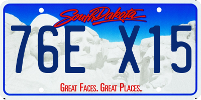 SD license plate 76EX15