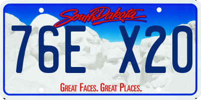 SD license plate 76EX20