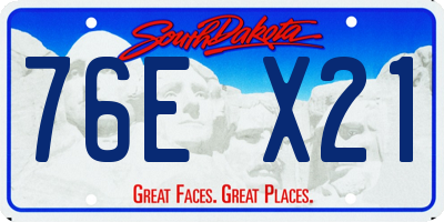 SD license plate 76EX21