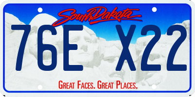 SD license plate 76EX22
