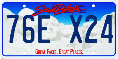 SD license plate 76EX24