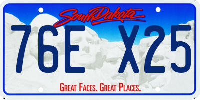 SD license plate 76EX25