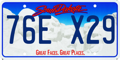 SD license plate 76EX29