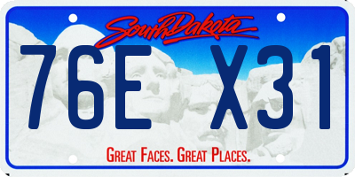 SD license plate 76EX31