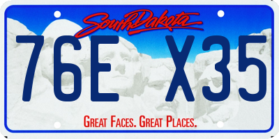 SD license plate 76EX35