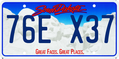 SD license plate 76EX37