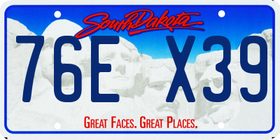 SD license plate 76EX39