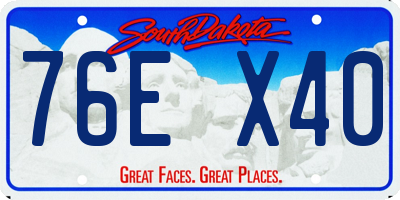SD license plate 76EX40