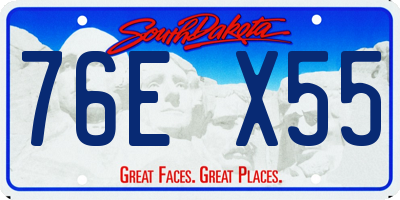 SD license plate 76EX55