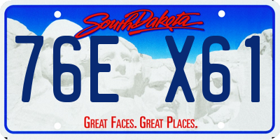 SD license plate 76EX61