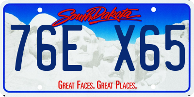 SD license plate 76EX65