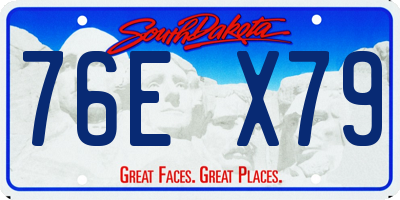 SD license plate 76EX79