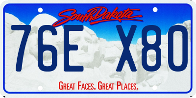 SD license plate 76EX80