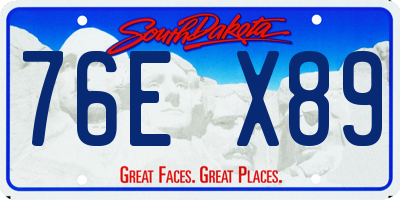 SD license plate 76EX89