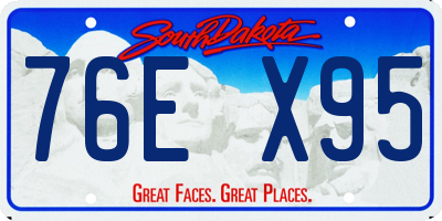 SD license plate 76EX95
