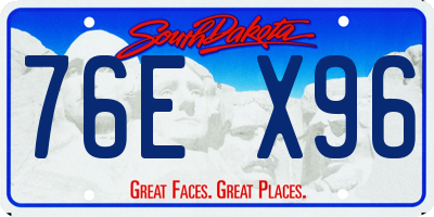 SD license plate 76EX96