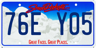 SD license plate 76EY05