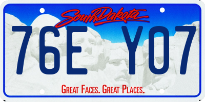 SD license plate 76EY07