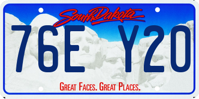 SD license plate 76EY20