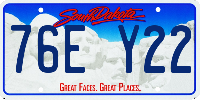 SD license plate 76EY22