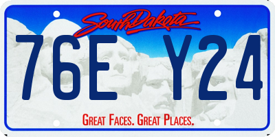 SD license plate 76EY24