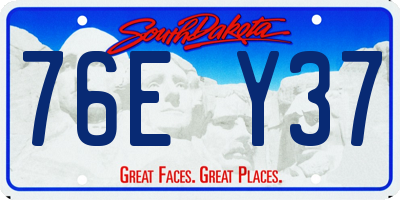 SD license plate 76EY37