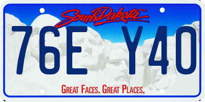 SD license plate 76EY40