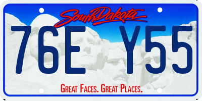 SD license plate 76EY55