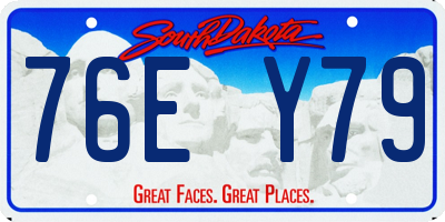 SD license plate 76EY79