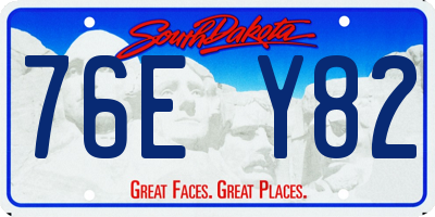 SD license plate 76EY82