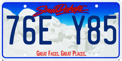 SD license plate 76EY85